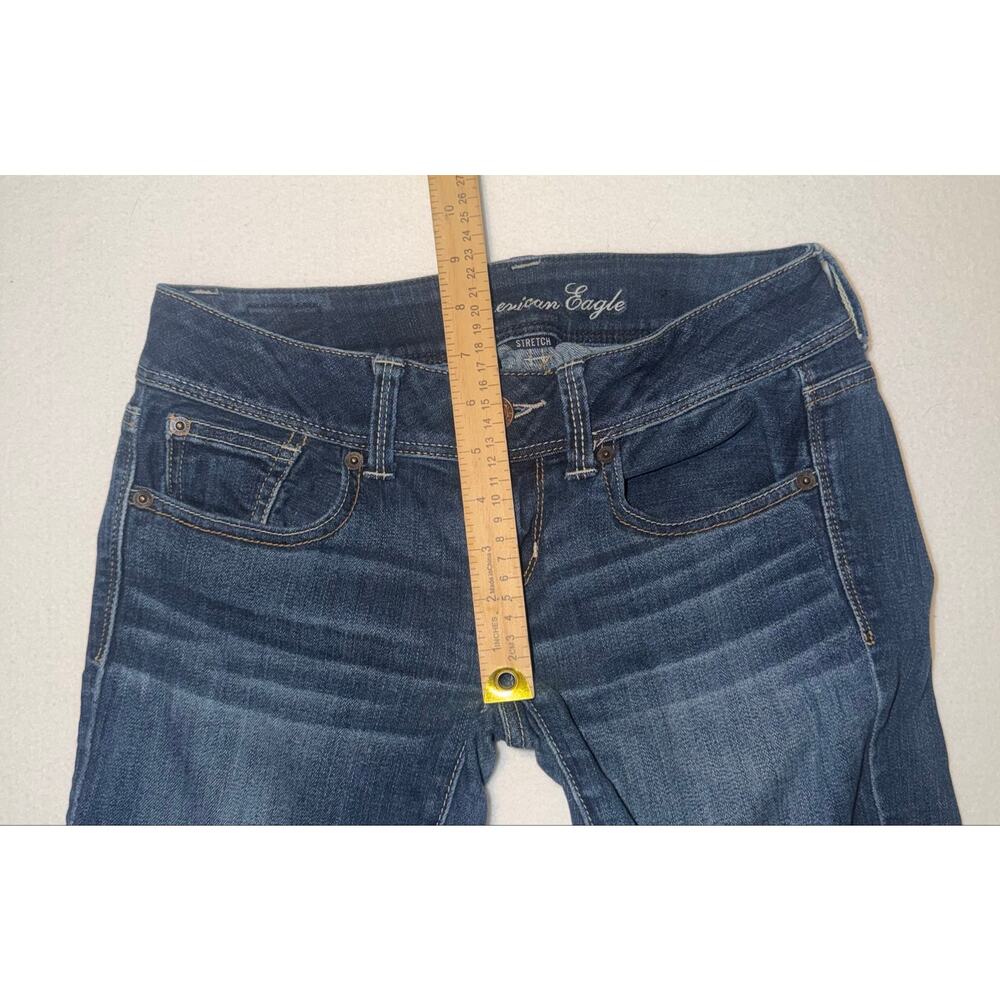 American Eagle women’s stretch slim boot blue jeans - Picture 4 of 13